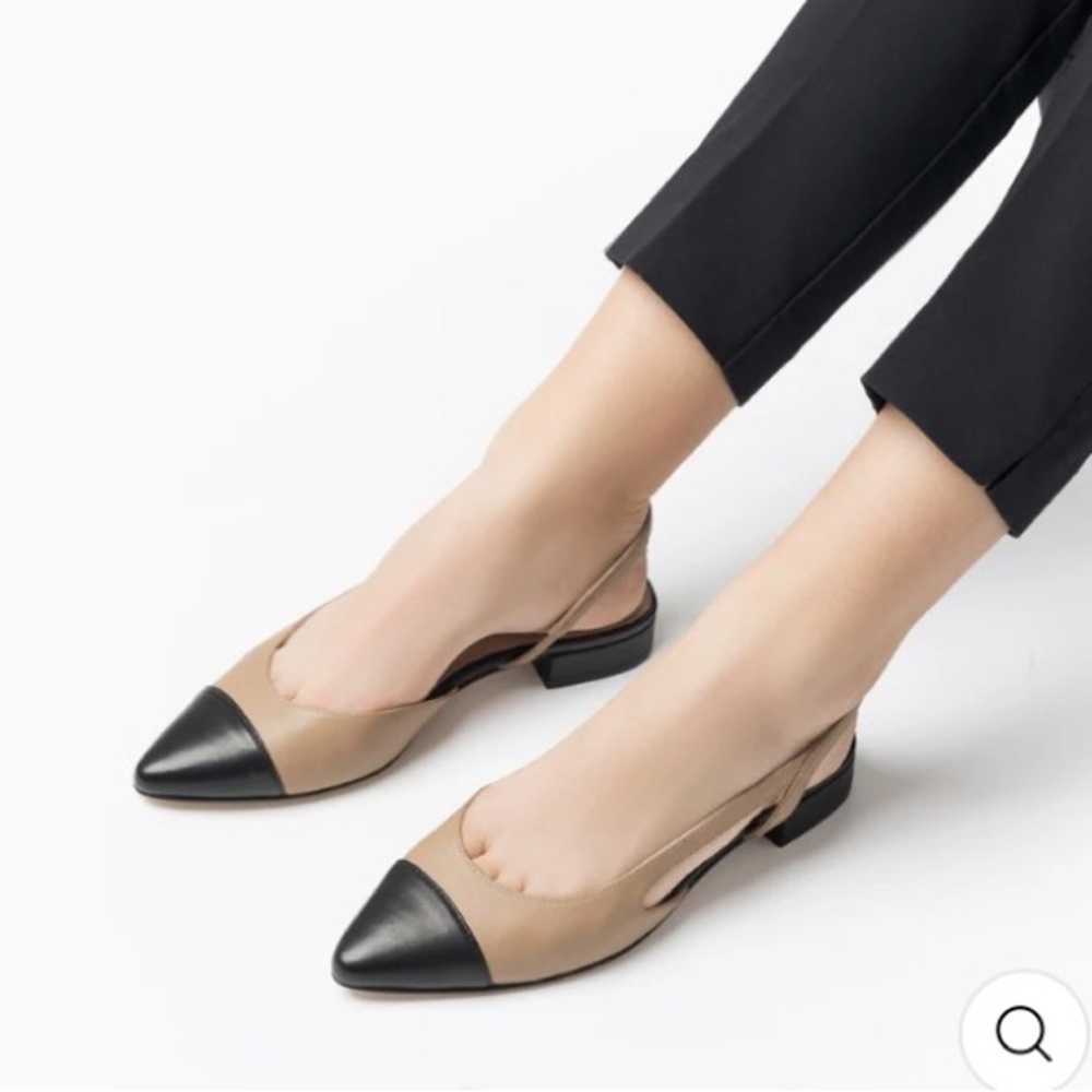 Jon Josef black/ nude sling back size 10 NEW